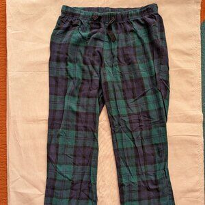 Old Navy Green & Blue Plaid Flannel PJ Pants (small)